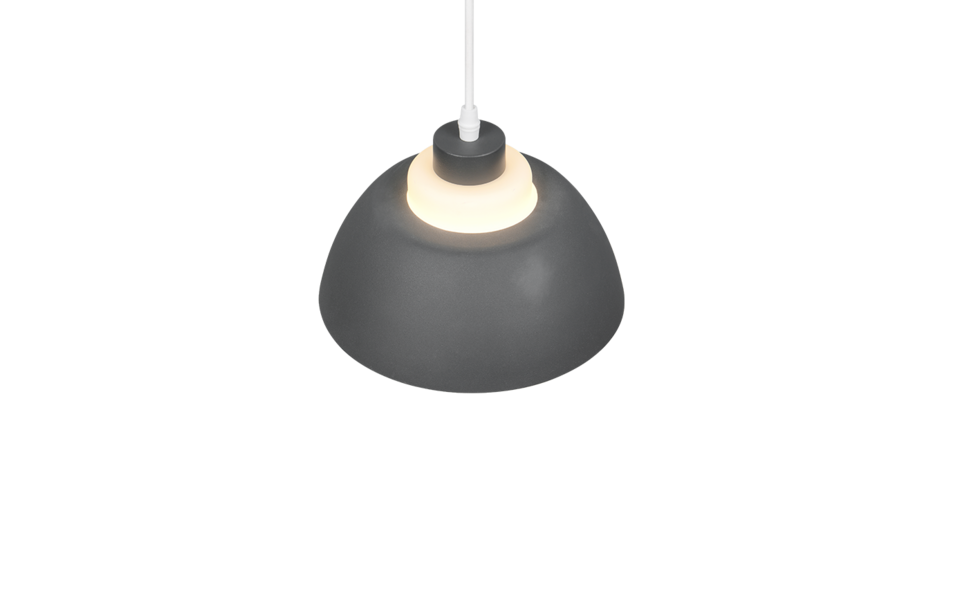 Trio Lighting Trio TILOS hanglamp | E27 Fitting | antraciet met wit | Ø 23 cm | IP20 | excl. 1x E27 | max. 10W