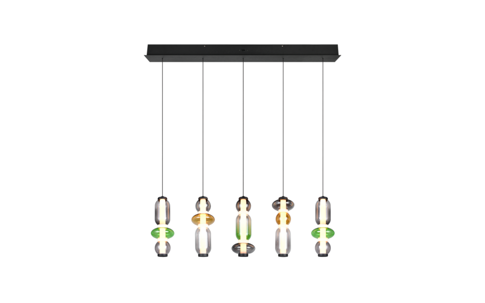 Trio Lighting Trio MINERVA hanglamp | LED | multicolor | 100 x 12 cm | IP20 | 5x 6W | 800 lm | 2300+3000+4000K | dimbaar Trio Lighting Trio MINERVA hanglamp | LED | multicolor | 100 x 12 cm | IP20 | 5x 6W | 800 lm | 2300+3000+4000K | dimbaar