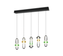 Trio Lighting Trio MINERVA hanglamp | LED | multicolor | 100 x 12 cm | IP20 | 5x 6W | 800 lm | 2300+3000+4000K | dimbaar