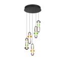 Trio Lighting Trio MINERVA hanglamp | LED | multicolor | Ø 42 cm | IP20 | 5x 6W | 800 lm | 2300+3000+4000K | dimbaar