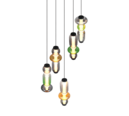Trio Lighting Trio MINERVA hanglamp | LED | multicolor | Ø 42 cm | IP20 | 5x 6W | 800 lm | 2300+3000+4000K | dimbaar