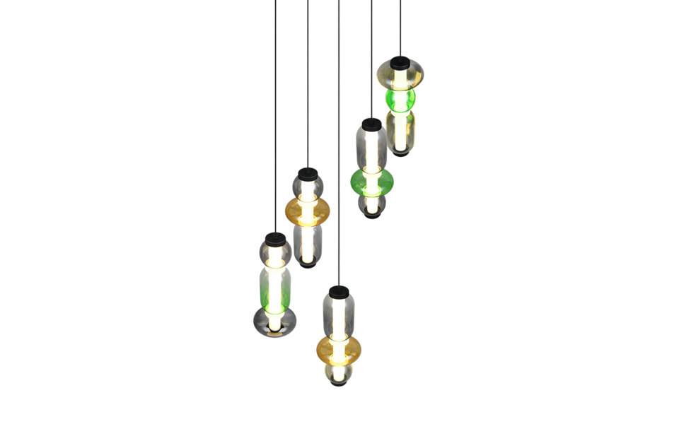 Trio Lighting Trio MINERVA LED pendant light | 5x 8W 800 lm 4000K | Ø 42 cm | IP20 | 58 cm