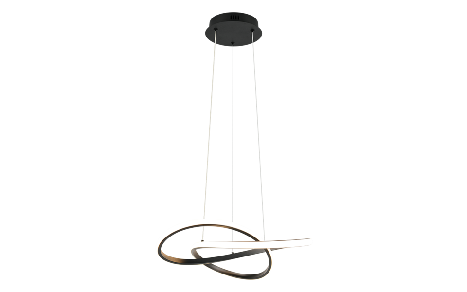 Trio Lighting Trio MANSA LED pendant light | 1x 35W 4200 lm 3000K | black | Ø 50 cm | IP20 | 150 cm