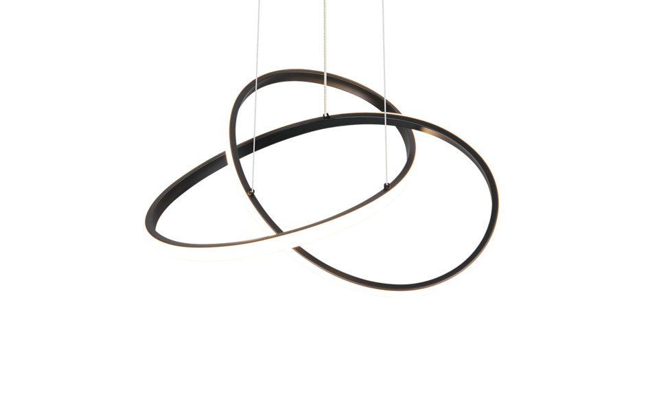Trio Lighting Trio MANSA LED pendant light | 1x 35W 4200 lm 3000K | black | Ø 50 cm | IP20 | 150 cm