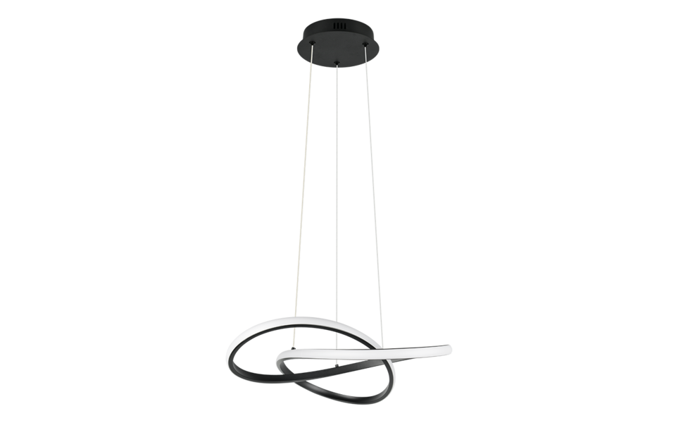 Trio Lighting Trio MANSA LED pendant light | 1x 35W 4200 lm 3000K | black | Ø 50 cm | IP20 | 150 cm