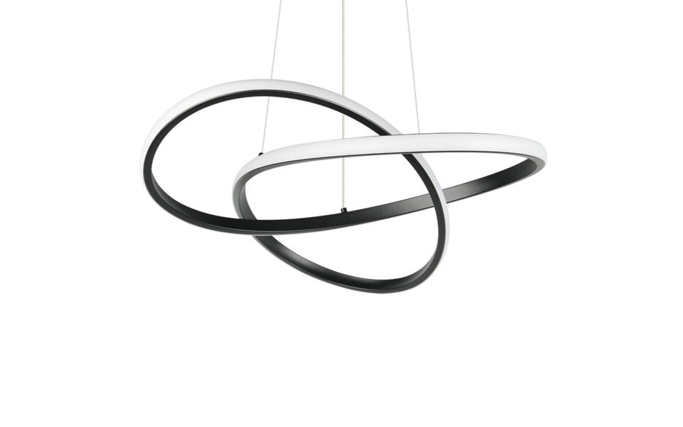 Trio Lighting Trio MANSA LED pendant light | 1x 35W 4200 lm 3000K | black | Ø 50 cm | IP20 | 150 cm