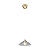 Trio ELUNA hanglamp | oud brons/transparant | max.60W | uitv. 1