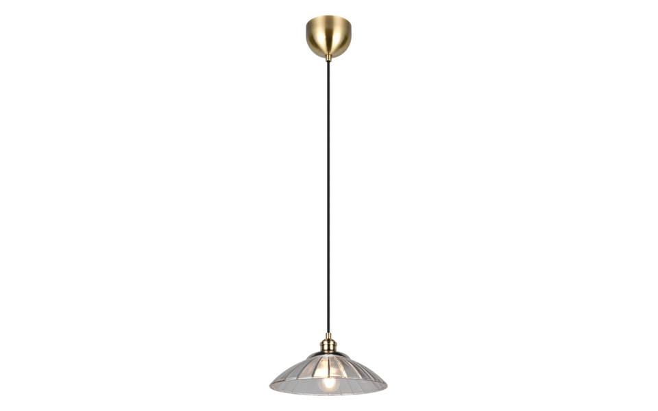 Trio Lighting Trio ELUNA hanglamp | E27 Fitting | oud brons met transparant | Ø 29,5 cm | IP20 | excl. 1x E27 | max. 60W