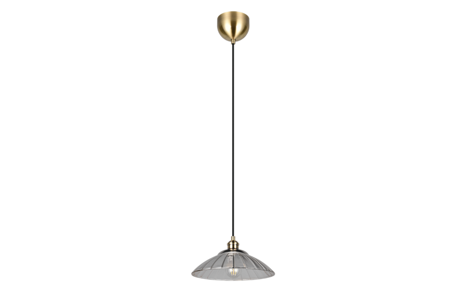 Trio Lighting Trio ELUNA hanglamp | E27 Fitting | oud brons met transparant | Ø 29,5 cm | IP20 | excl. 1x E27 | max. 60W