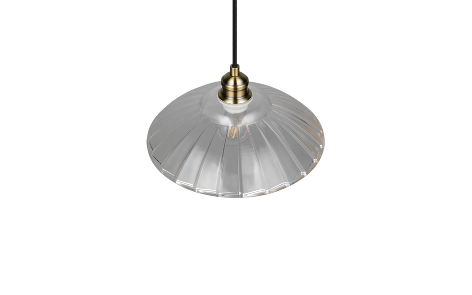 Trio Lighting Trio ELUNA hanglamp | E27 Fitting | oud brons met transparant | Ø 29,5 cm | IP20 | excl. 1x E27 | max. 60W