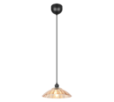 Trio Lighting Trio ELUNA hanglamp | E27 Fitting | mat zwart met amber | Ø 29,5 cm | IP20 | excl. 1x E27 | max. 60W