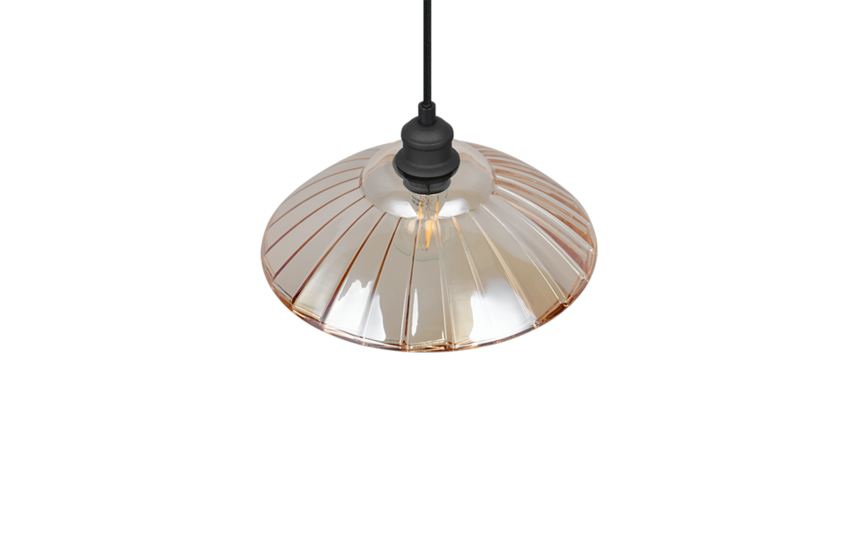 Trio Lighting Trio ELUNA pendant light | 1x E27 max 40W | black | Ø 29.5 cm | IP20 | 150 cm