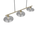 Trio Lighting Trio ELUNA hanglamp | E27 Fitting | oud brons met transparant | 100 x 25 cm | IP20 | excl. 3x E27 | max. 60W