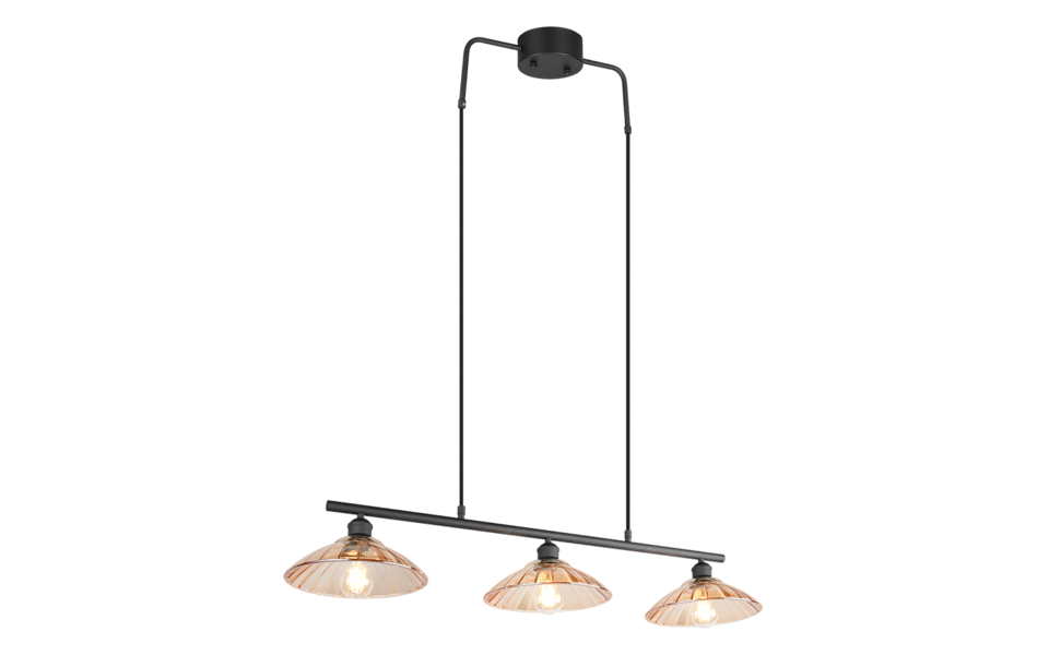 Trio Lighting Trio ELUNA pendant light | 3x E27 max 40W | black | IP20 | 150 cm Trio Lighting Trio ELUNA pendant light | 3x E27 max 40W | black | IP20 | 150 cm