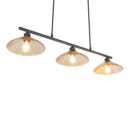Trio Lighting Trio ELUNA pendant light | 3x E27 max 40W | black | IP20 | 150 cm