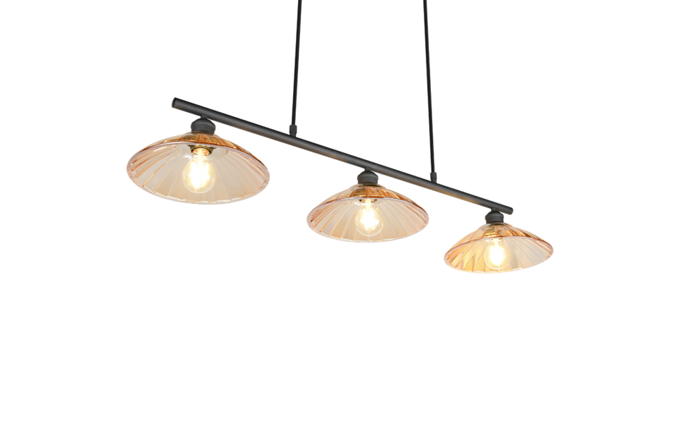 Trio Lighting Trio ELUNA pendant light | 3x E27 max 40W | black | IP20 | 150 cm Trio Lighting Trio ELUNA pendant light | 3x E27 max 40W | black | IP20 | 150 cm