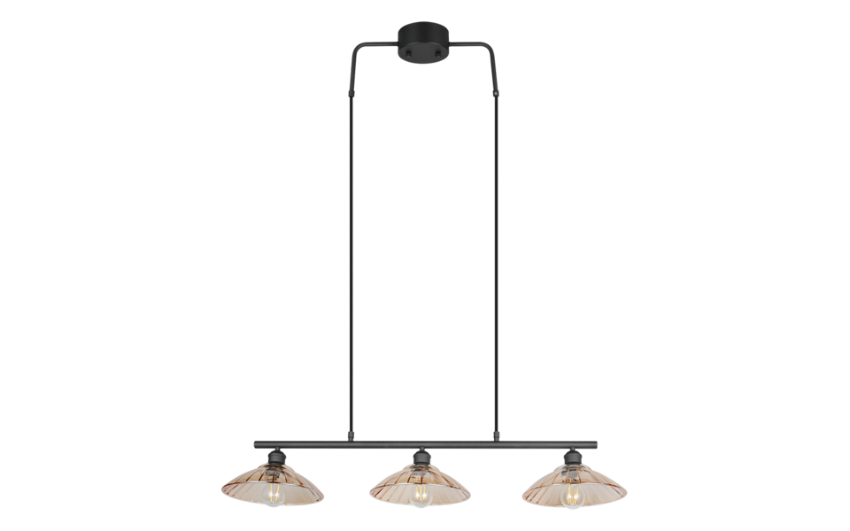 Trio Lighting Trio ELUNA pendant light | 3x E27 max 40W | black | IP20 | 150 cm Trio Lighting Trio ELUNA pendant light | 3x E27 max 40W | black | IP20 | 150 cm