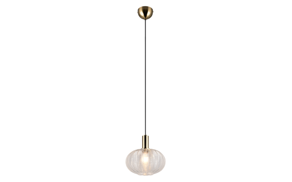 Trio Lighting Trio ELVEZIA hanglamp | E27 Fitting | transparant | Ø 26 cm | IP20 | excl. 1x E27 | max. 10W