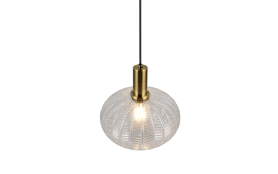 Trio Lighting Trio ELVEZIA hanglamp | E27 Fitting | transparant | Ø 26 cm | IP20 | excl. 1x E27 | max. 10W
