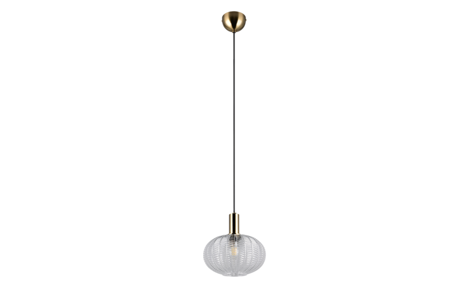 Trio Lighting Trio ELVEZIA hanglamp | E27 Fitting | transparant | Ø 26 cm | IP20 | excl. 1x E27 | max. 10W