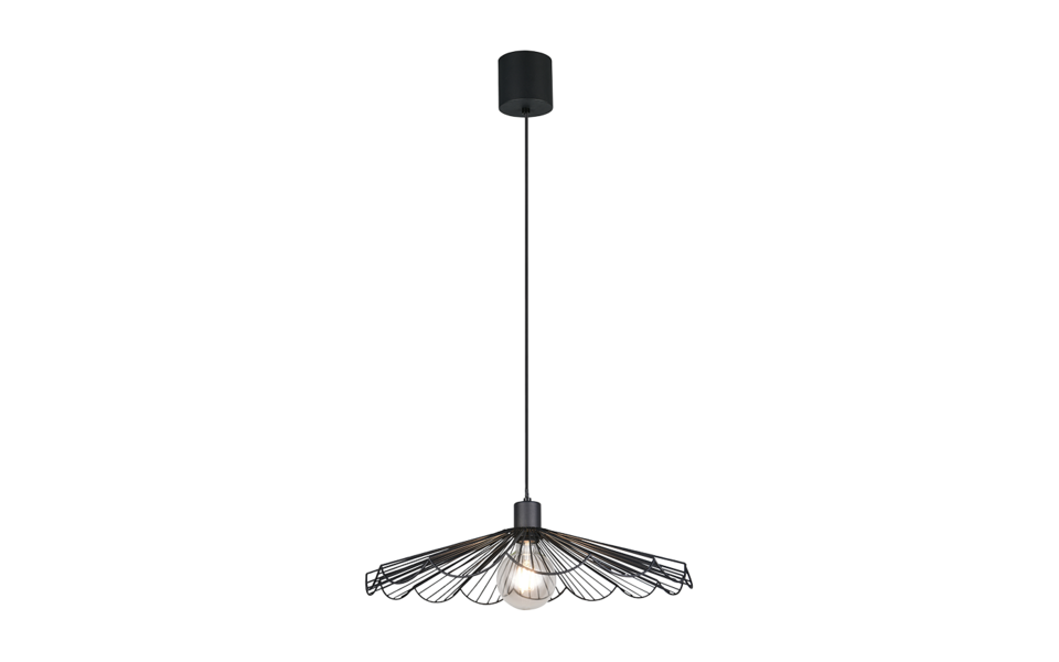 Trio Lighting Trio MARGARITA pendant light | E27 max 40W | black | Ø 50 cm | IP20 | 150 cm