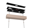 Trio Lighting Trio DONEGAL hanglamp | LED | warm beige | 150 x 13,4 cm | IP20 | 1x 40W | 4650 lm | 2700-6500K | dimbaar