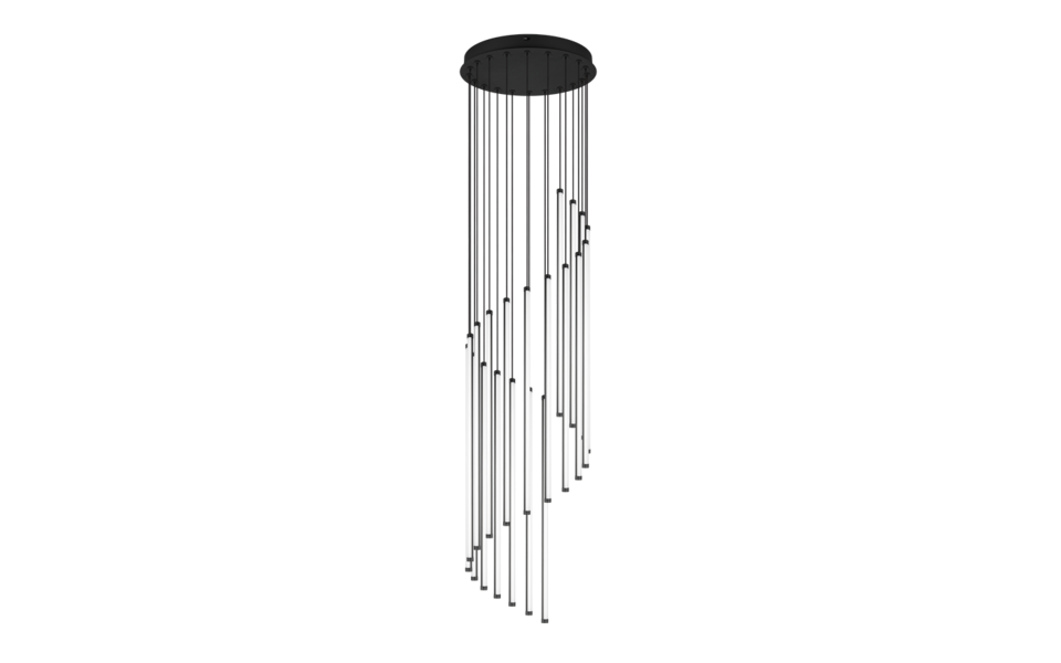 Trio Lighting Trio BAXTER pendant light | 68W | black | Ø 37 cm | IP20 | 220 cm