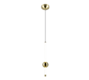 Trio Lighting Trio MELITA hanglamp | LED | messing mat | Ø 13 cm | IP20 | 1x 6W | 600 lm | 2300+3000+4000K | dimbaar