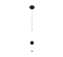 Trio Lighting Trio MELITA hanglamp | LED | mat zwart | Ø 13 cm | IP20 | 1x 6W | 600 lm | 2300+3000+4000K | dimbaar