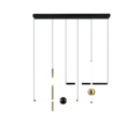Trio Lighting Trio MELITA pendant light | 20W | black with gold | IP20 | 150 cm