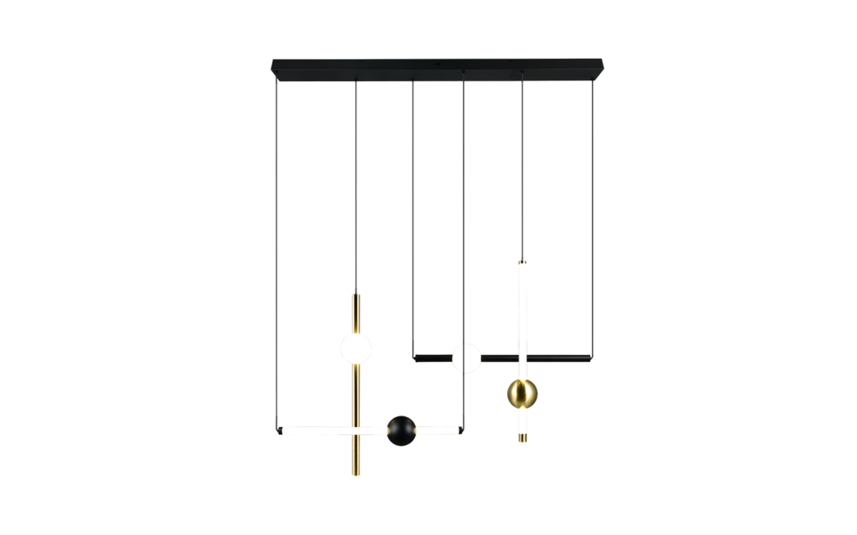 Trio Lighting Trio MELITA pendant light | 20W | black with gold | IP20 | 150 cm Trio Lighting Trio MELITA pendant light | 20W | black with gold | IP20 | 150 cm