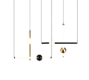 Trio Lighting Trio MELITA hanglamp | LED | zwart met goud | 110 x 10 cm | IP20 | 1x 21W | 2500 lm | 2300+3000+4000K | dimbaar