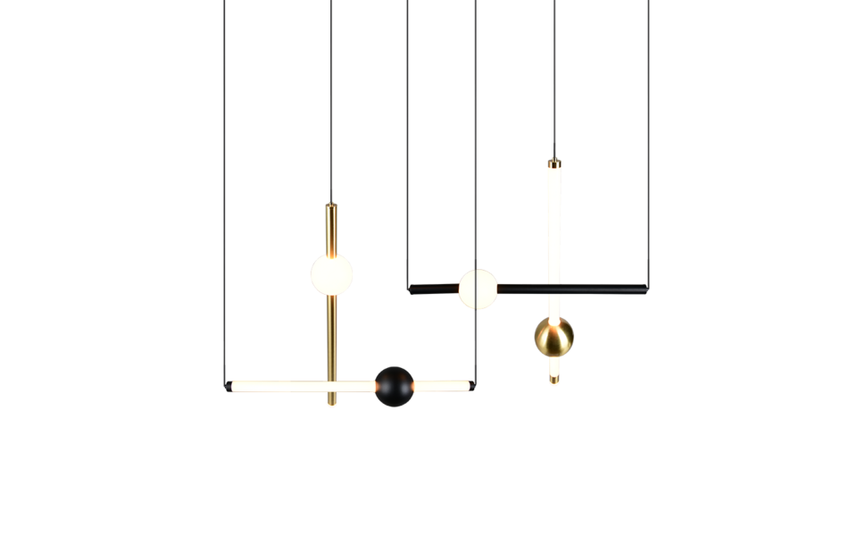 Trio Lighting Trio MELITA pendant light | 20W | black with gold | IP20 | 150 cm Trio Lighting Trio MELITA pendant light | 20W | black with gold | IP20 | 150 cm