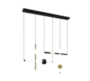 Trio Lighting Trio MELITA pendant light | 20W | black with gold | IP20 | 150 cm