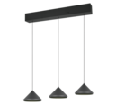 Trio Lighting Trio LAGUNA hanglamp | LED | mat zwart | 70 x 18 cm | IP20 | 3x 5W | 500 lm | 2300+3000+4000K