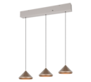 Trio Lighting Trio LAGUNA hanglamp | LED | koffie | 70 x 18 cm | IP20 | 3x 5W | 500 lm | 2300+3000+4000K