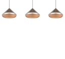 Trio Lighting Trio LAGUNA hanglamp | LED | koffie | 70 x 18 cm | IP20 | 3x 5W | 500 lm | 2300+3000+4000K