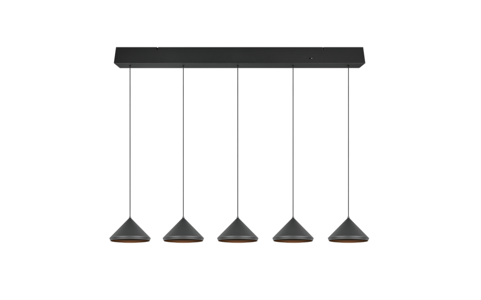 Trio Lighting Trio LAGUNA hanglamp | LED | mat zwart | 123 x 18 cm | IP20 | 5x 5W | 500 lm | 2300+3000+4000K Trio Lighting Trio LAGUNA hanglamp | LED | mat zwart | 123 x 18 cm | IP20 | 5x 5W | 500 lm | 2300+3000+4000K