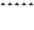 Trio Lighting Trio LAGUNA hanglamp | LED | mat zwart | 123 x 18 cm | IP20 | 5x 5W | 500 lm | 2300+3000+4000K