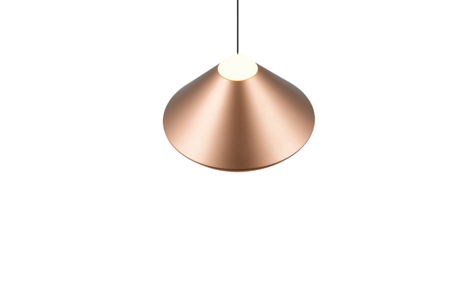 Trio Lighting Trio LAGUNA LED pendant light | 1x 15W 1800 lm 4000K | mocha brown | Ø 30 cm | IP20 | 180 cm