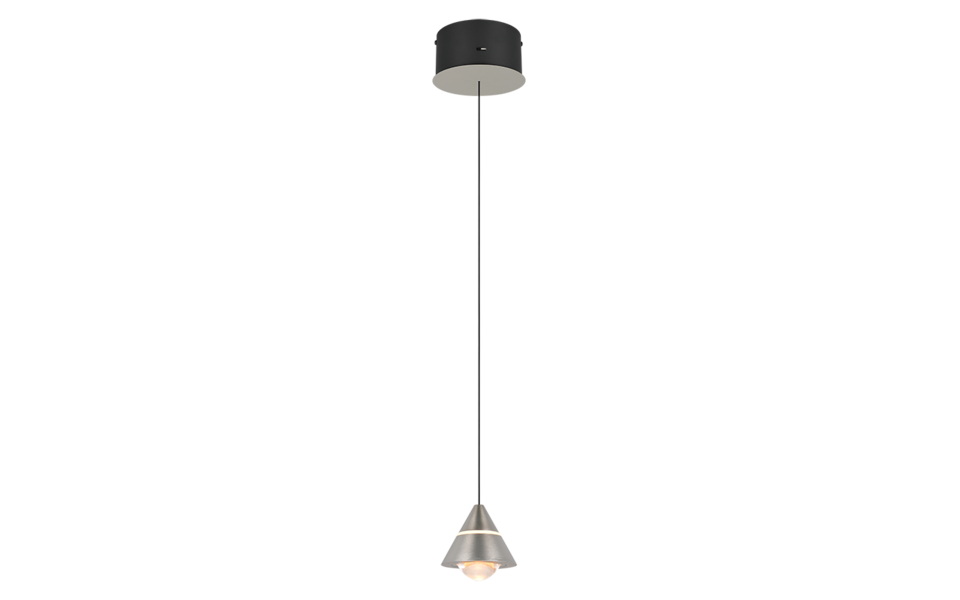 Trio Lighting Trio ROMEO hanglamp | LED | nikkel mat | Ø 15,5 cm | IP20 | 1x 7W | 700 lm | 2300+3000+4000K | niet dimbaar Trio Lighting Trio ROMEO hanglamp | LED | nikkel mat | Ø 15,5 cm | IP20 | 1x 7W | 700 lm | 2300+3000+4000K | niet dimbaar