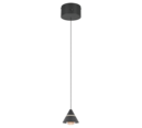 Trio Lighting Trio ROMEO hanglamp | LED | mat zwart | Ø 14,5 cm | IP20 | 1x 7W | 700 lm | 2300+3000+4000K | niet dimbaar