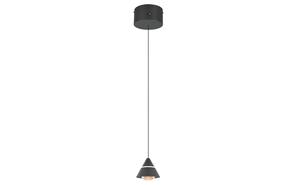 Trio Lighting Trio ROMEO pendant light | 7W | black | Ø 10 cm | IP20 | 200 cm
