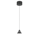 Trio Lighting Trio ROMEO hanglamp | LED | mat zwart | Ø 14,5 cm | IP20 | 1x 7W | 700 lm | 2300+3000+4000K | niet dimbaar
