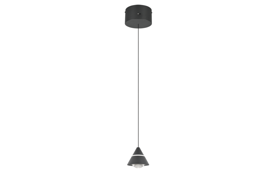 Trio Lighting Trio ROMEO hanglamp | LED | mat zwart | Ø 14,5 cm | IP20 | 1x 7W | 700 lm | 2300+3000+4000K | niet dimbaar