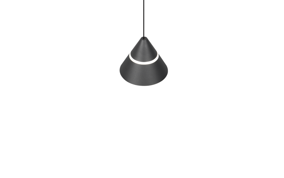 Trio Lighting Trio ROMEO pendant light | 7W | black | Ø 10 cm | IP20 | 200 cm