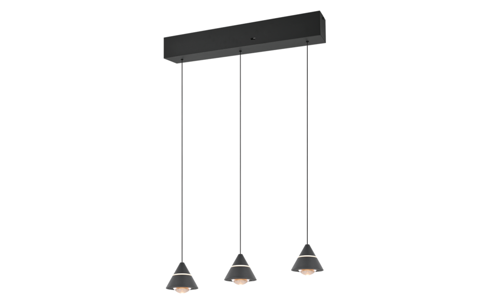 Trio Lighting Trio ROMEO pendant light | black | IP20 | 200 cm Trio Lighting Trio ROMEO pendant light | black | IP20 | 200 cm