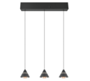 Trio Lighting Trio ROMEO hanglamp | LED | mat zwart | 55 x 200 cm | IP20 | 3x 7W | 700 lm | 2300+3000+4000K | niet dimbaar