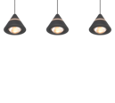 Trio Lighting Trio ROMEO hanglamp | LED | mat zwart | 55 x 200 cm | IP20 | 3x 7W | 700 lm | 2300+3000+4000K | niet dimbaar