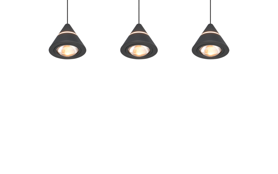 Trio Lighting Trio ROMEO pendant light | black | IP20 | 200 cm Trio Lighting Trio ROMEO pendant light | black | IP20 | 200 cm